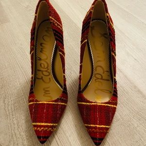 Sam Edelman hazel pointed toe heel in plaid